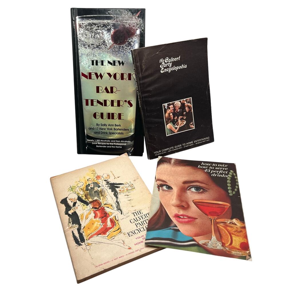 Vintage Home Entertainment Guide, Bartender, Mixed drink, Vintage advertisements